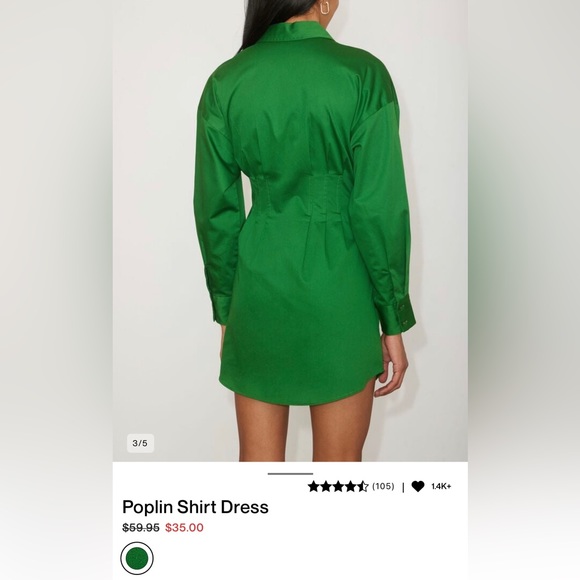 Poplin Shirt Dress (NWT) - Picture 3 of 7